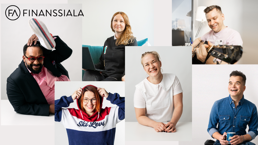 Kollaasi nuorista ammattilaisista valkoisella taustalla, joukossa eri sukupuolia ja eri näköisiä ja kokoisia ihmisiä.