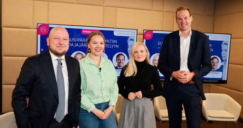 europarlamentaarikot Katri Kulmuni ja Maria Ohisalo sekä kansanedustajat Joona Räsänen ja Ville Kaunisto