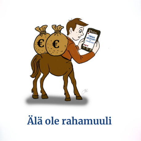 Piirros rahamuuliksi huijatusta nuoresta