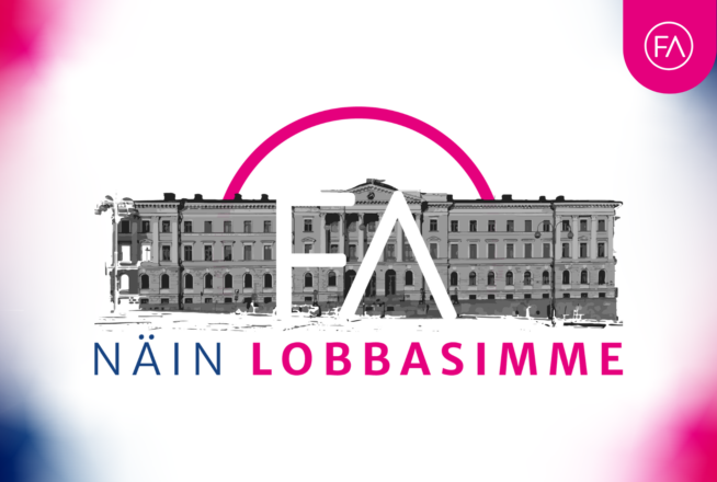 FA:n logo ja valtioneuvoston linna