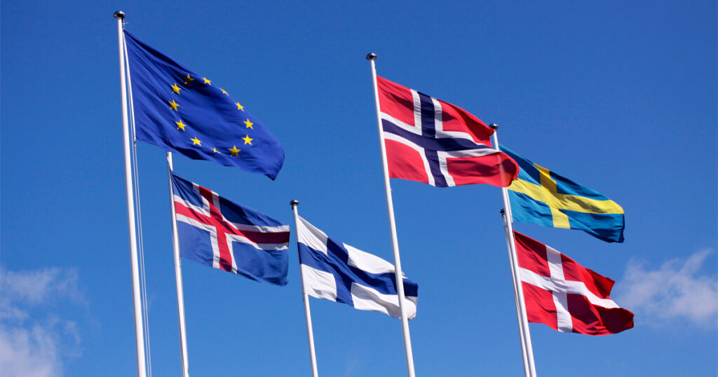 Pohjoismaiden ja EU:n liput