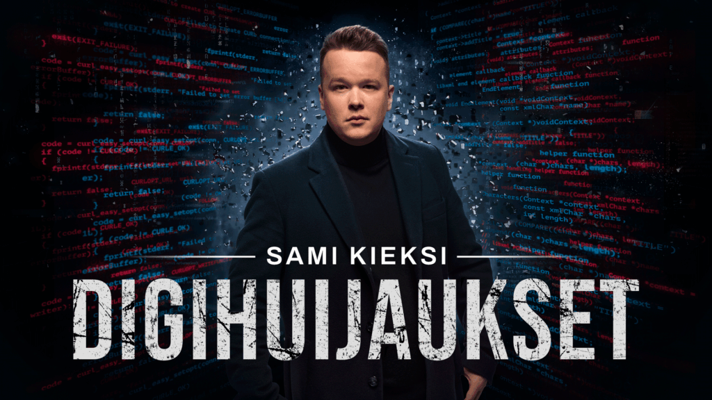 Dokumentaristi Sami Kieksi ja sarjan tunnus